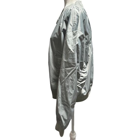 New with Tags Athleta Flex Bomber Jacket Gray – XL/T (Tall) Water Repellent - Picture 3 of 6